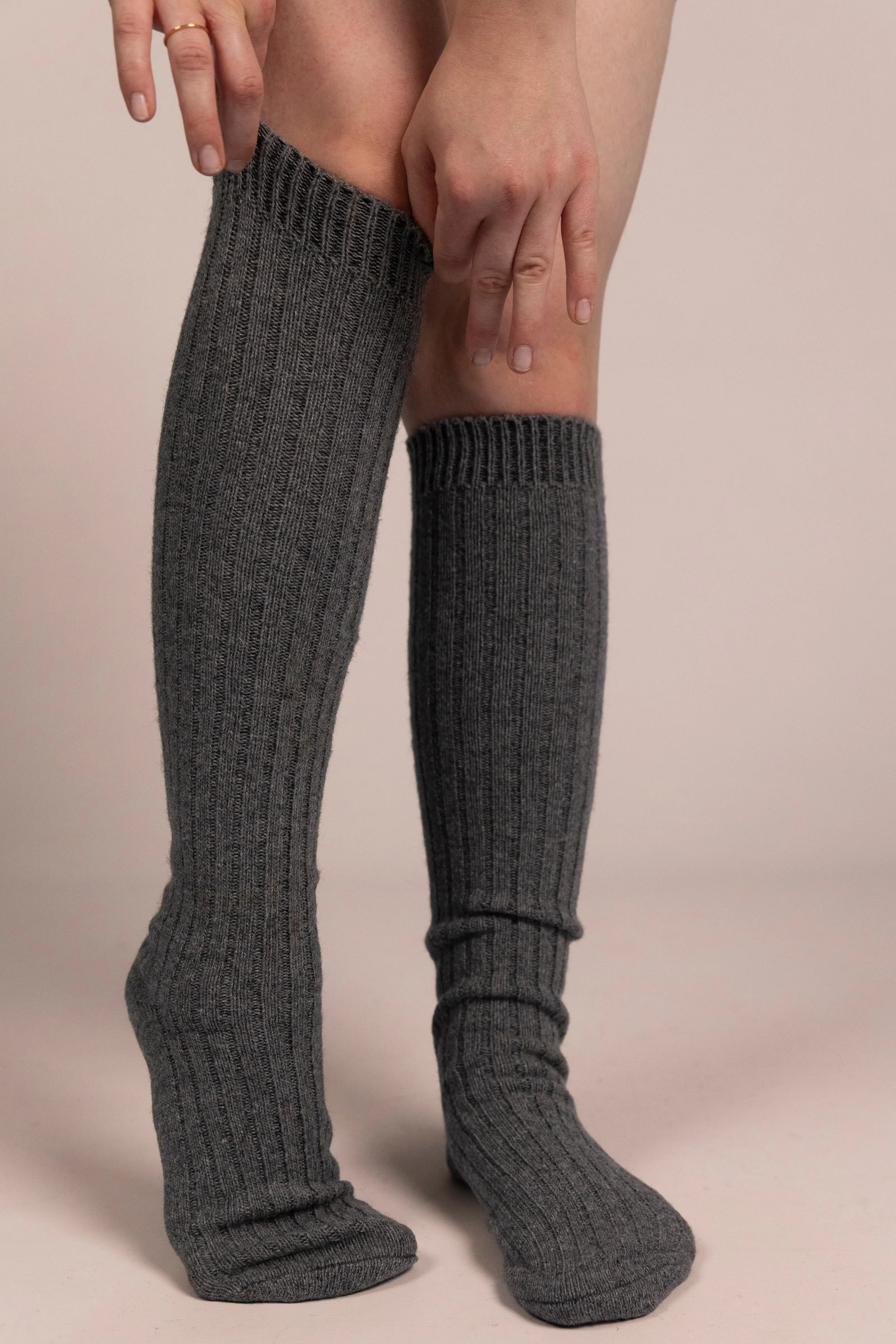 Knee-High Alpaca Socks by AMO & Oak | Thick | Female AMO & Oak